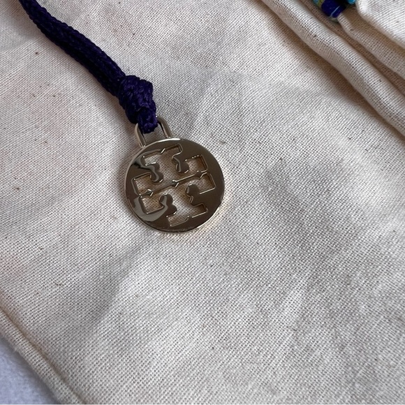 Tory Burch Cream Dust Bag with Blue Accents 23” x 23” - Picture 2 of 5